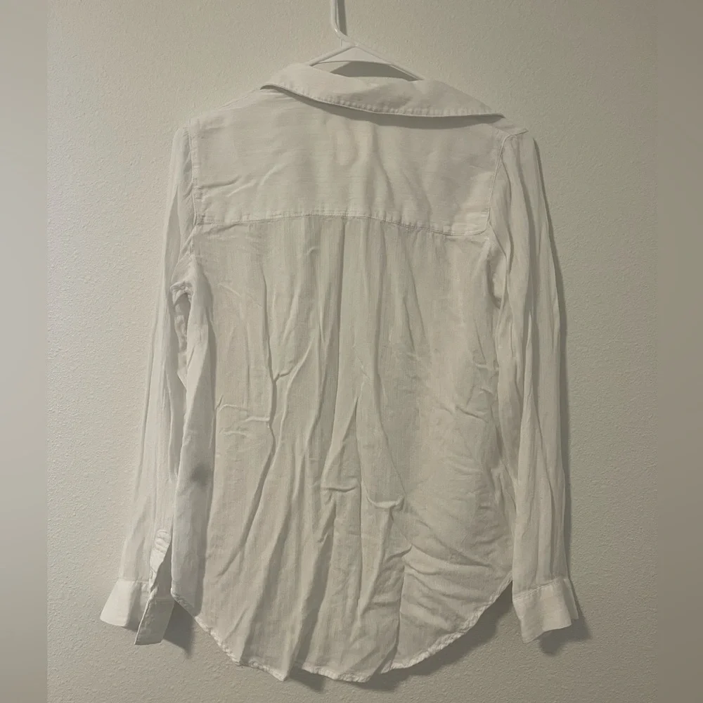 Treasure & Bond Casual White Button Down Shirt - Picture 3 of 3